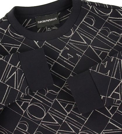 Emporio Armani Blússa - Dökkblátt M. Útsaumur