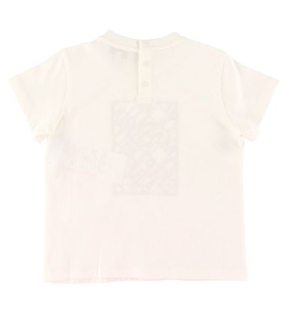 Emporio Armani T-shirt - White w. Embroidery