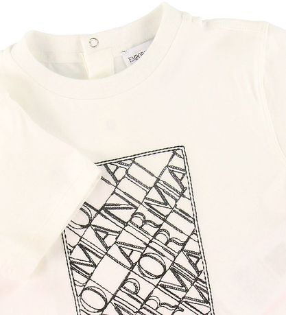 Emporio Armani T-Shirt - Wei m. Strickerei