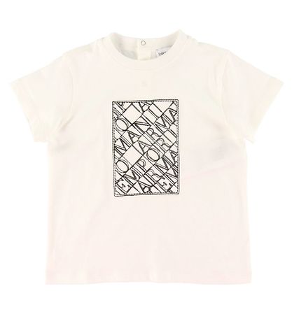 Emporio Armani Stuttermabolur - Hvítur M. Útsaumur