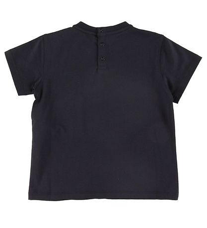 Emporio Armani Stuttermabolur - Dökkblátt M. Útsaumur