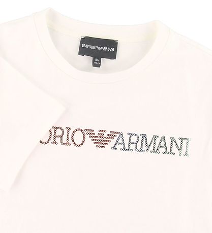 Emporio Armani T-shirt - White w. Sequins