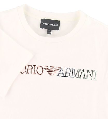 Emporio Armani Stuttermabolur - Hvítar M. Palíettur