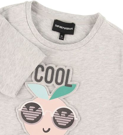 Emporio Armani T-Shirt - Graumeliert m. Print
