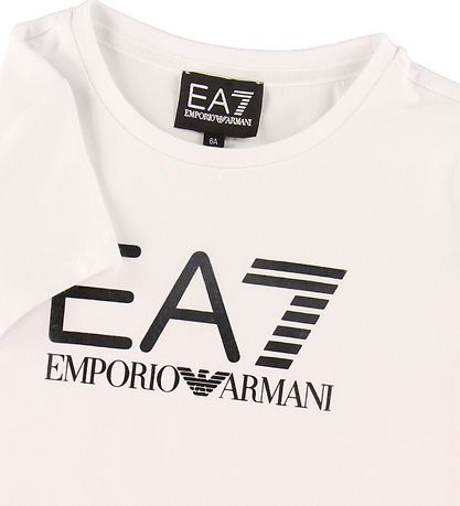 EA7 T-Shirt - Wit m. Zwart