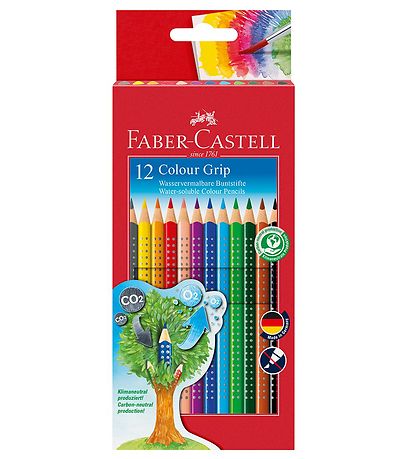 Faber-Castell Trélitir - Grip - Vatnslitur - 12 Stk. - Multi