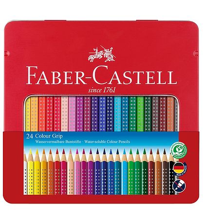 Faber-Castell Trélitir - Grip - Vatnslitur - 24 Stk. - Multi