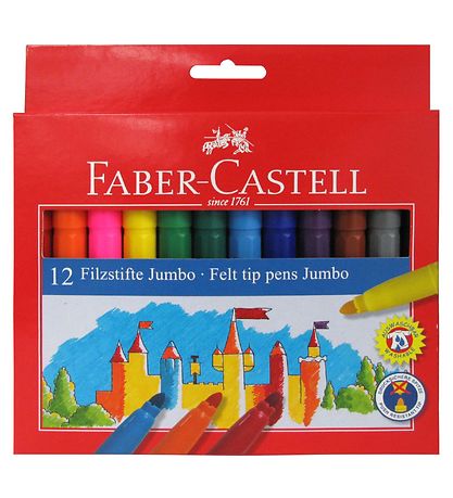 Faber-Castell Markers - Jumbo - 12 pcs - Multicoloured