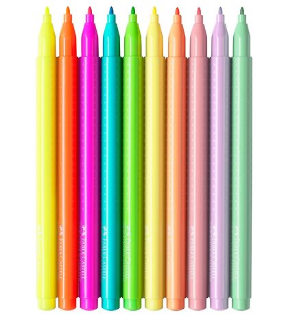 Faber-Castell Marker - Grip - 10 pcs - Neon/Pastel
