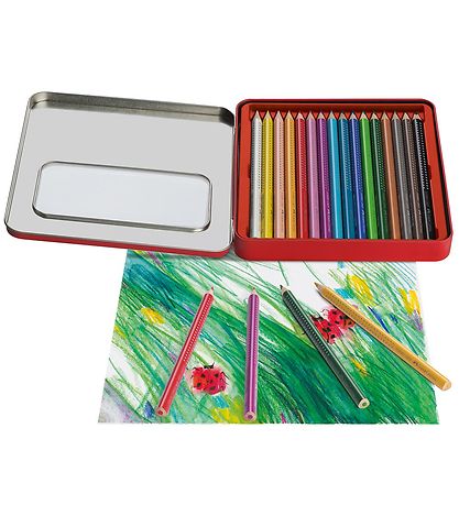 Faber-Castell Trélitir - Jumbo Grip - Vatnslitur - 16 Stk. - Mu