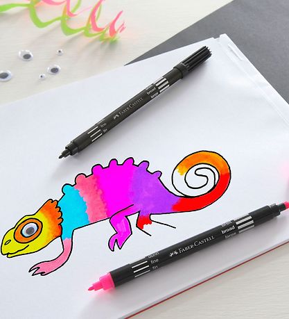 Faber-Castell Tússlitir - Tvöfalt Þykkt/þunnt - 10 Stk. - Neon