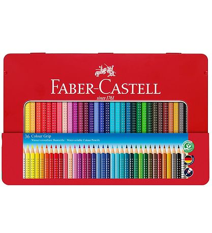 Faber-Castell Trélitir - Grip - Vatnslitur - 36 Stk. - Multi