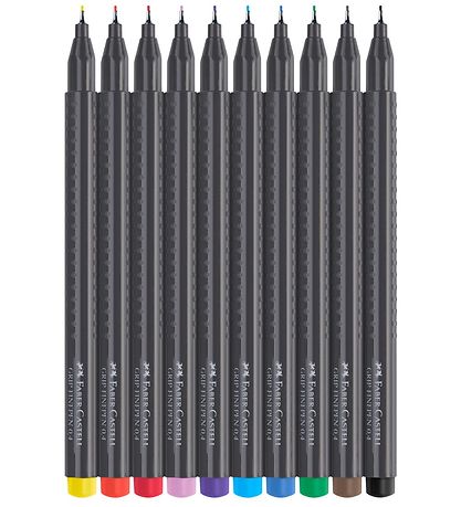 Faber-Castell Feutre fin - Grip - 10 pièces - Multicolore