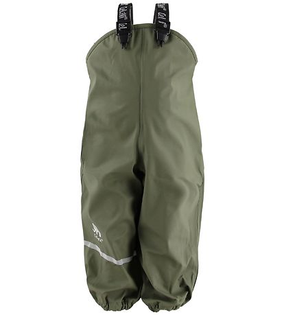 CeLaVi Rainwear w. Suspenders - PU - Army Green