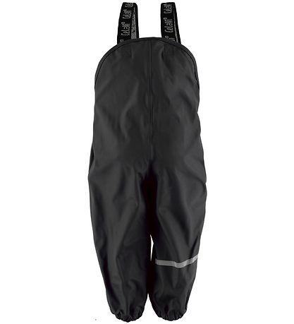 CeLaVi Rain Pants w. Suspenders - PU - Black