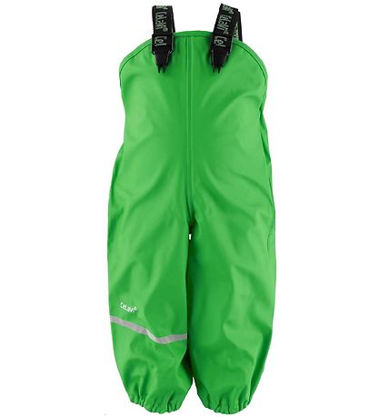 CeLaVi Rain Pants w. Suspenders - PU - Green