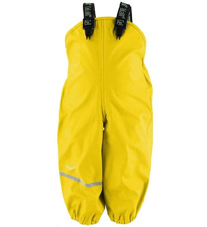 CeLaVi Rain Pants w. Suspenders - PU - Yellow