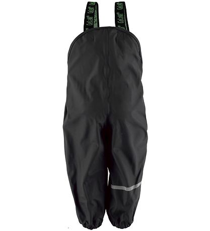 CeLaVi Rain Pants w. Suspenders - PU - Black