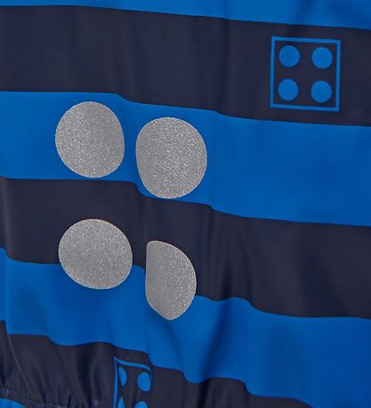 LEGO® Wear Regnjakki - Blár/Dökkblátt með röndum