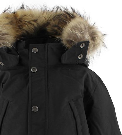 Ver de Terre Down Jacket w. Fur Hood - Eskimo Black