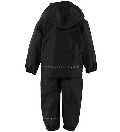 Ver de Terre Rainwear w. Suspenders - PE - Black