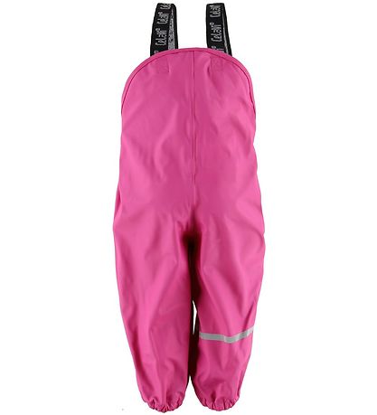 CeLaVi Rain Pants w. Suspenders - PU - Pink