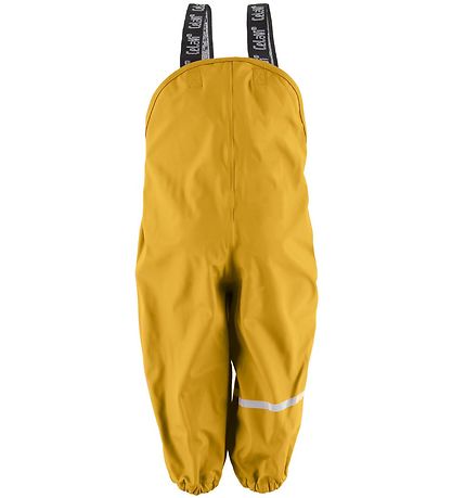 CeLaVi Rain Pants w. Suspenders - PU - Yellow