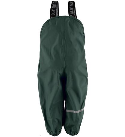 CeLaVi Rain Pants w. Suspenders - Dark Green