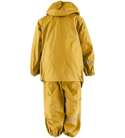 CeLaVi Rainwear w. Suspenders - PU - Yellow