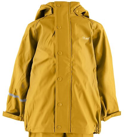 CeLaVi Rainwear w. Suspenders - PU - Yellow