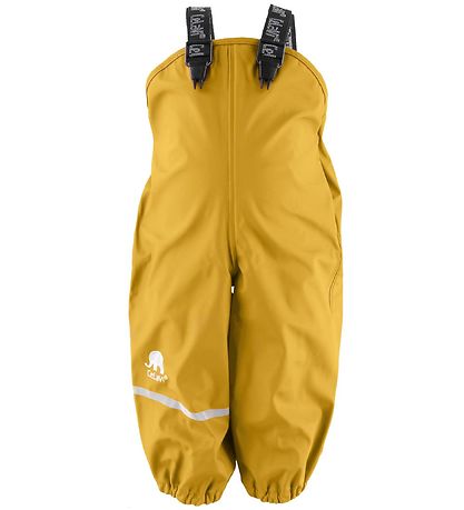 CeLaVi Rainwear w. Suspenders - PU - Yellow