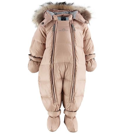 Ver de Terre Down Snowsuit w. Fur - Mahogany Rose