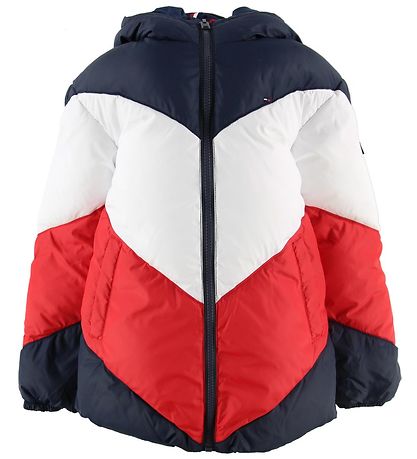 Tommy Hilfiger Puffer Jacket - Reversible - Navy/Red/White
