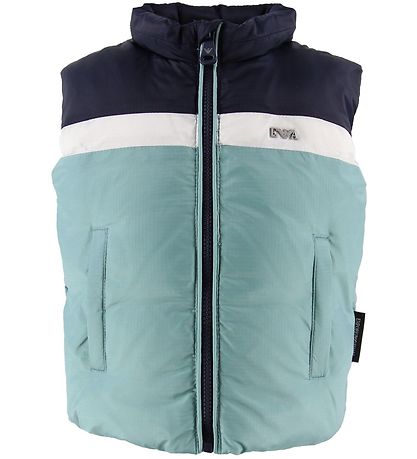 Emporio Armani Down Vest - Turquoise/Navy w. Stripe