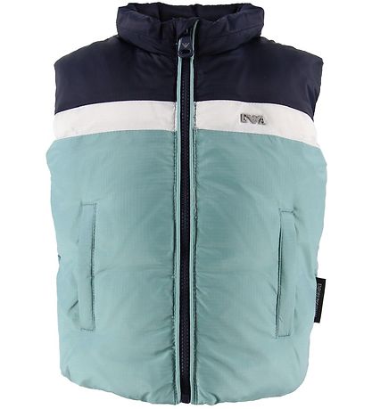 Emporio Armani Down Gilet - Turquoise/Navy w. Stripe