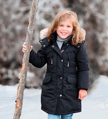 Ver de Terre Down Jacket w. Fur - Black