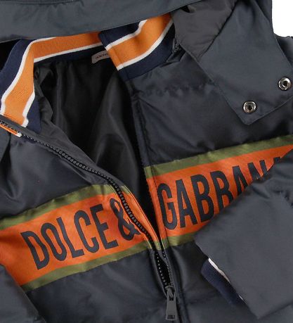 Dolce & Gabbana Dúnúlpa - Dökkblátt M. Appelsína