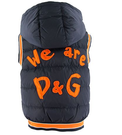 Dolce & Gabbana Daunenweste - Navy m. Orange