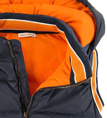 Dolce & Gabbana Daunenweste - Navy m. Orange
