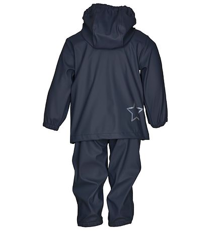 En Fant Rainwear w. Suspenders - PU - Blue Night