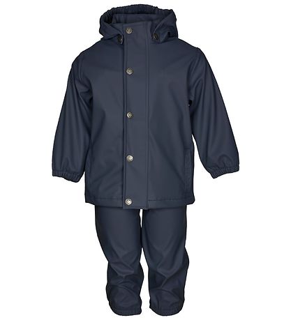 En Fant Rainwear w. Suspenders - PU - Blue Night