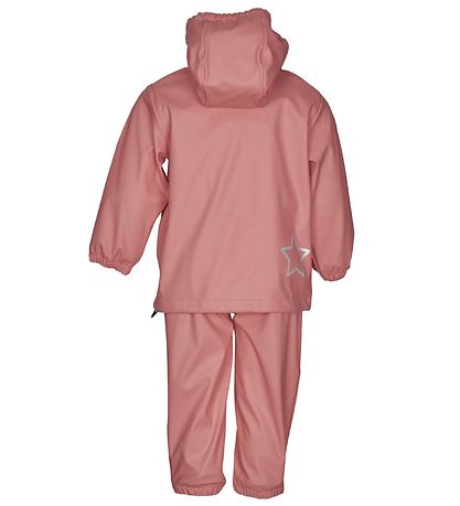 En Fant Rainwear w. Suspenders - PU - Old Rose