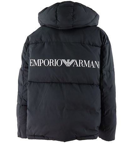 Emporio Armani Vadderad jacka - Svart m. Vit/Rosa