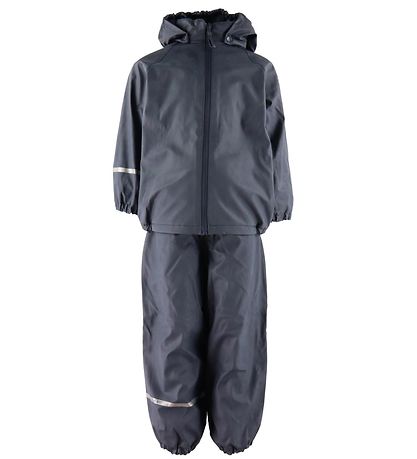 CeLaVi Rainwear w. Suspenders/Fleece - Recycle PU - Dark Navy