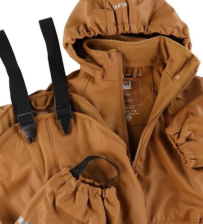 CeLaVi Rainwear w. Suspenders/Fleece - Recycle PU - Rubber