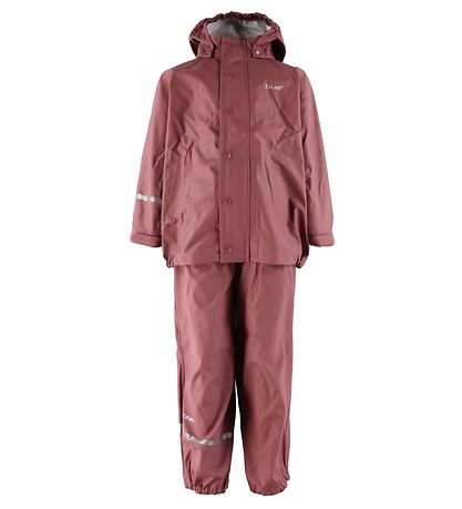 CeLaVi Rainwear w. Suspenders - PU - Rose Brown