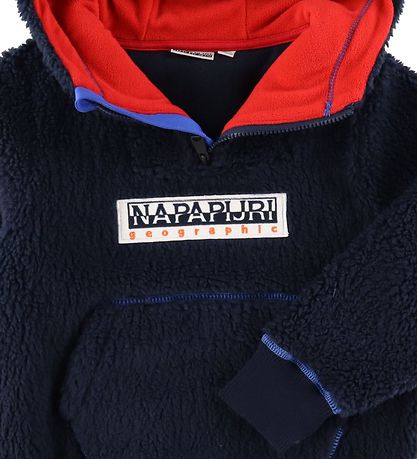 Napapijri Fleece Jumper - Teide 1 - Blue Marine w. Red