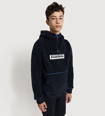 Napapijri Fleece Jumper - Teide 1 - Blue Marine w. Red