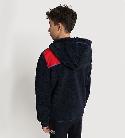 Napapijri Fleece Jumper - Teide 1 - Blue Marine w. Red