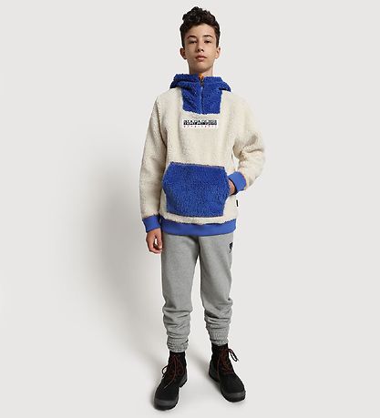 Napapijri Fleecepullover - Teide 1 - Whitecap Grau/Blau